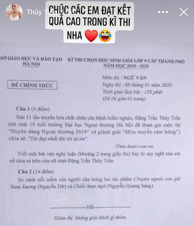 Nữ sinh Ngoại thương vào đề thi học sinh giỏi Ngữ Văn.