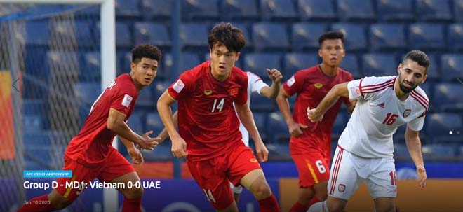 Trang chủ AFC đưa tin về trận ra quân của U23 Việt Nam