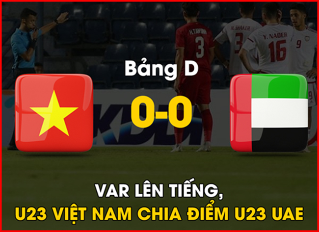 U23 Việt Nam chia điểm cùng U23 UAE trong trận đấu mở màn.
