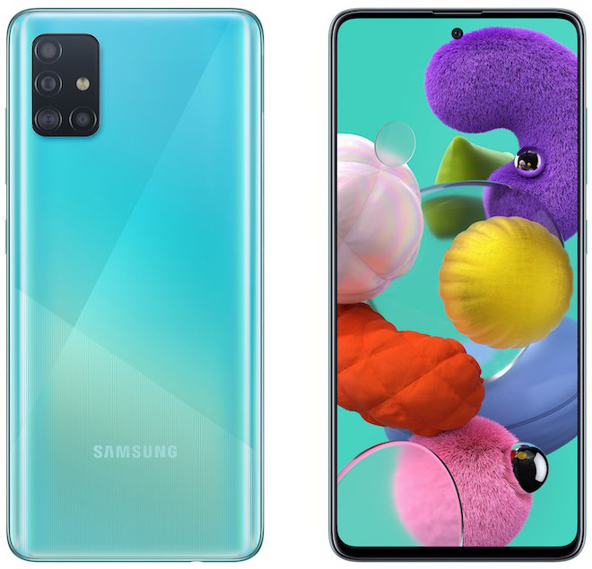 Galaxy A51 phiên bản màu xanh ngọc.