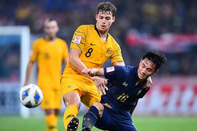 U23 Thái Lan (áo xanh) thua cay đắng U23 Australia