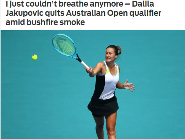 Thể thao - Sốc nặng: VĐV bỏ giải vì hít khói độc, Australian Open nguy cơ bị hủy?