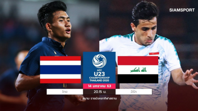 Chủ nhà U23 Thái Lan đối diện nguy cơ bị loại khi đấu U23 Iraq