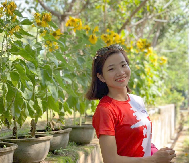 "Nữ hoàng thể thao Việt Nam" Nguyễn Thị Oanh tươi tắn trong dịp năm mới