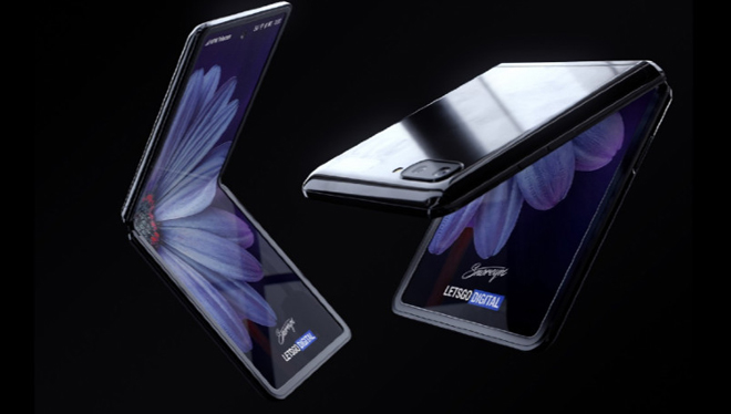 Ảnh concept&nbsp;Galaxy Z Flip.