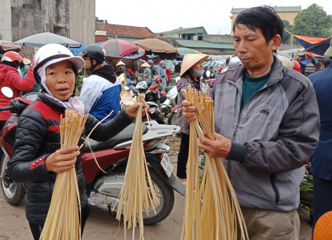 Lạt giang là một loại vật liệu không thể thiếu dùng để gói bánh chưng trong những ngày Tết