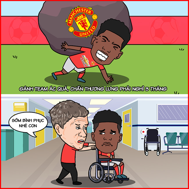 Rashford gồng gánh MU đến nỗi "còng cả lưng" rồi.