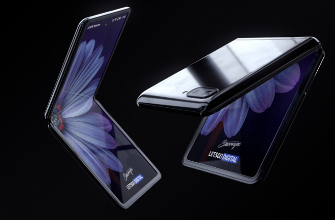 Ảnh concept Galaxy Z Flip.