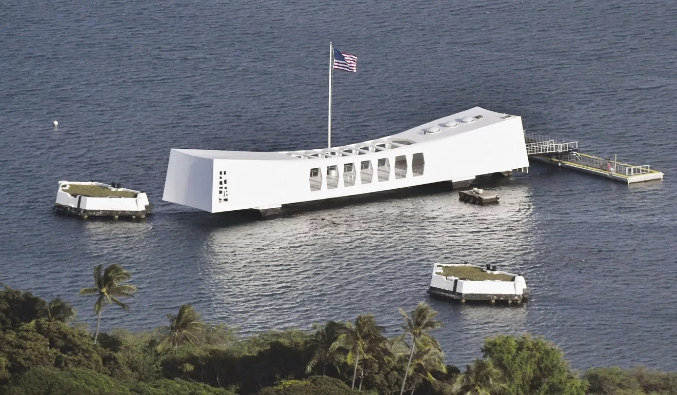 Arizona - đài tưởng niệm lính Mỹ thiệt mạng trong trận Trân Châu Cảng tại Hawaii (ảnh: SCMP)