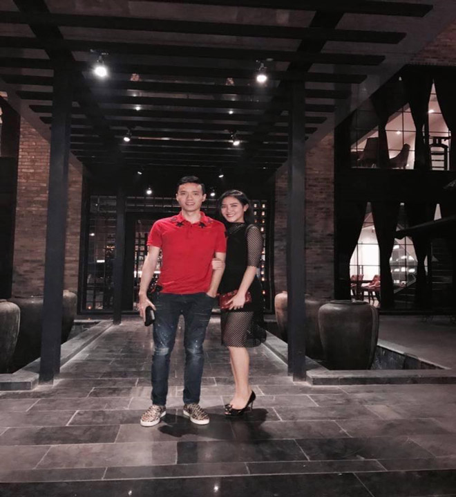 Trần Hùng Sơn và vợ trong một party tại TP. HCM
