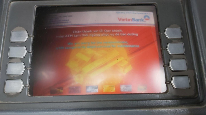 Cây ATM của Vietinbank tại Chi nhánh Thanh Xuân, Phòng giao dịch số 275 Nguyễn Trãi tạm ngừng phục vụ sáng 21/1
