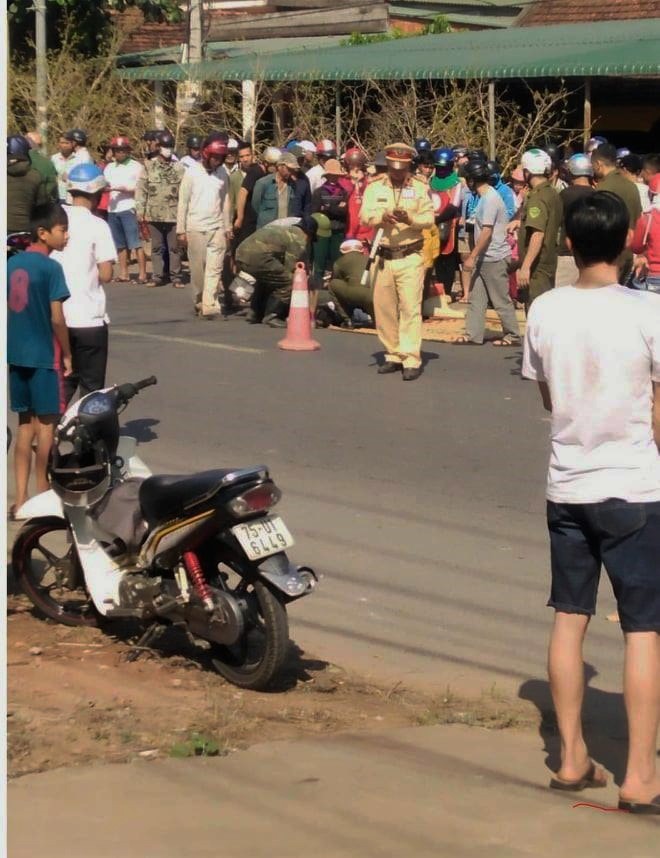 Hiện trường một vụ tai nạn giao thông xảy ra ở Quảng Trị