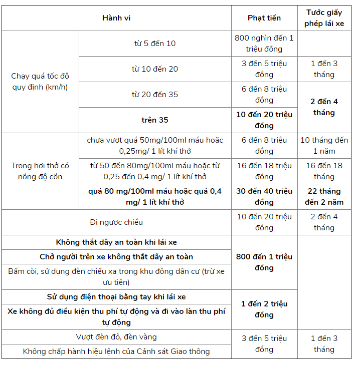 Những lỗi phổ biến của người đi ô tô dịp Tết và mức phạt mới - 2