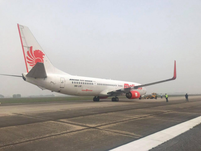 Sự cố xảy ra với chuyến bay MXD 572/B739 khai thác bằng máy bay Boeing 737-900 của hãng hàng không Malindo Air (Malaysia) ngày 21-1 - Ảnh: CTV
