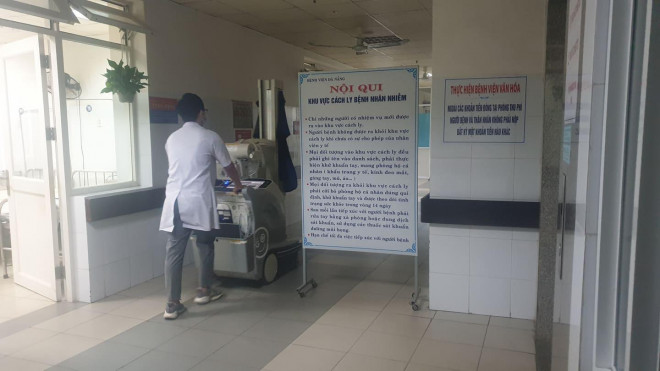 Khu vực điều trị cách ly cho bệnh nhân tại Bệnh viện Đà Nẵng