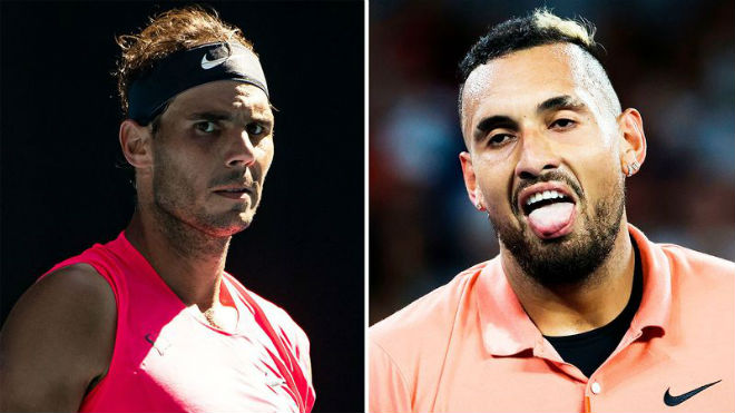 Kyrgios thừa nhận "không thích" Nadal nhưng vẫn ca ngợi đàn anh