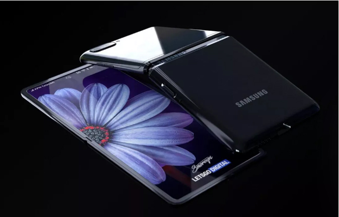 Ảnh concept Galaxy Z Flip.