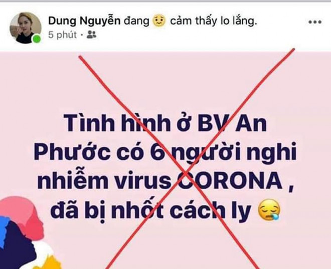 Tài khoản Facebook của bà Dung