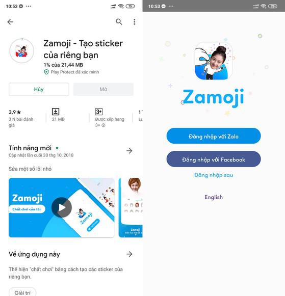 Zamoji được cung cấp miễn phí trên Google Play và App Store. Ảnh: MINH HOÀNG