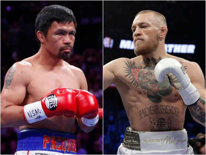 McGregor (phải) không phải đối thủ của Pacquiao?