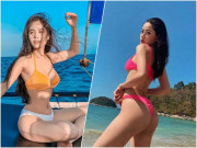 Đời sống Showbiz - Chi Pu &quot;đốt mắt&quot; fan với bikini siêu bé lộ chân ngực, Minh Hằng không kém cạnh