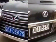 Tin tức trong ngày - Xác minh xe sang Lexus LX570 đầu đeo biển xanh 80A, đuôi đeo biển trắng