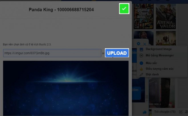 Hướng dẫn cài hình nền cho Facebook Messenger trên máy tính - 2