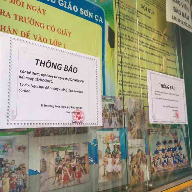 Các trường mầm non tư thục trên địa bàn TP HCM cũng đã thông báo cho học sinh nghỉ đến hết ngày 9-2