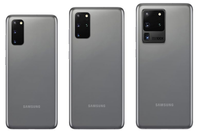 Ảnh concept Galaxy S20, Galaxy S20+ và Galaxy S20 Ultra.