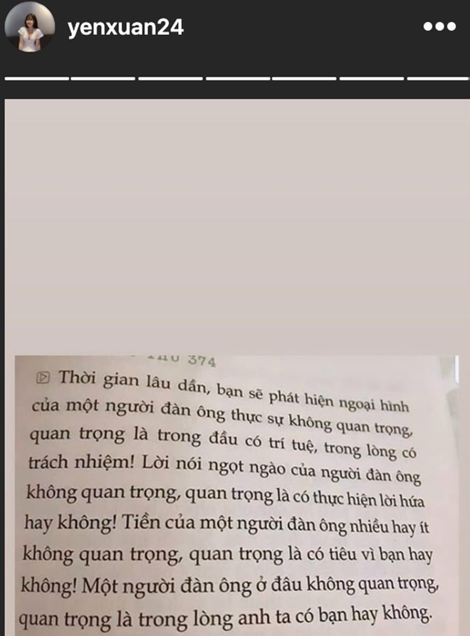 Yến Xuân bộc bạch quan điểm về người đàn ông mà cô lựa chọn để yêu