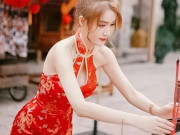 Ca nhạc - MTV - Hot girl Thái Lan diện váy sườn xám đi lễ chùa bị chỉ trích là ai?