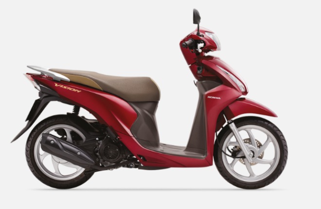 Honda Vision đỏ nâu.