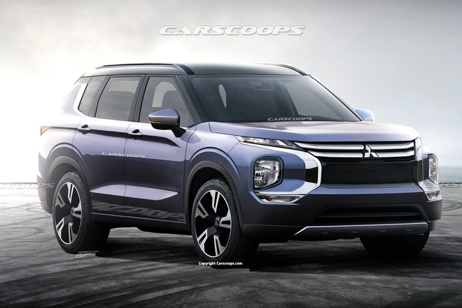 Bản phác thảo Mitsubishi Outlander 2021 do trang Carscoops thực hiện.