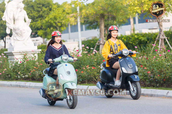 Xe ga 50cc Nioshima S nổi bật giữa phố