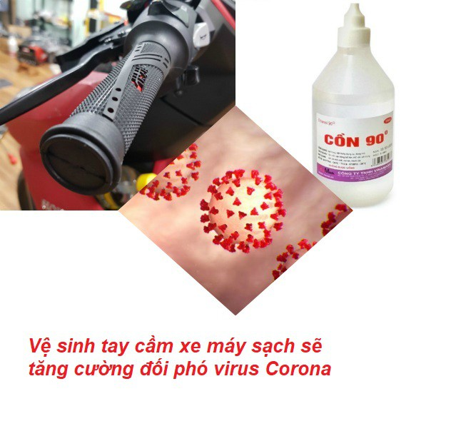 Tay cầm xe máy, tay nắm cửa, thang máy được khuyến cáo vệ sinh sạch phòng dịch virus Corona.