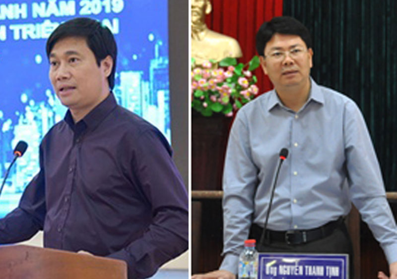 Thứ trưởng Bộ Xây dựng Nguyễn Tường Văn (ảnh trái) và Thứ trưởng Bộ Tư pháp Nguyễn Thanh Tịnh.