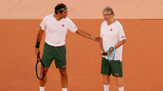 Federer và tỷ phú Bill Gates chứng tỏ kinh nghiệm của bộ đôi từng nhiều lần đánh cặp cùng nhau