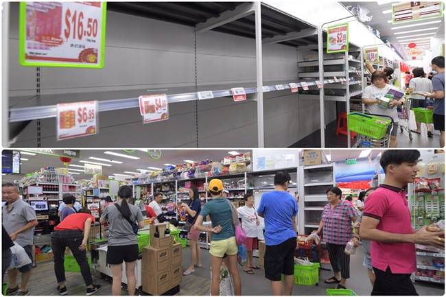 Anh Ben Aguilar &#40;33 tuổi, tài xế&#41; mua sắm ở siêu thị&nbsp;Fairprice cho biết, anh thường mua sắm vào thứ 7 vì đó là ngày nghỉ. &#34;Chưa bao giờ đông thế này. Tôi mua rất nhiều thịt đã qua chế biến vì thịt sống đã hết&#34;, anh nói.