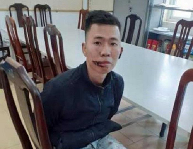 Bị can Nguyễn Văn Cảnh sau khi bị bắt