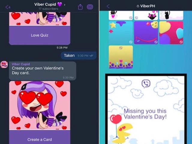 Trợ lý ảo tình yêu Viber Cupid vui nhộn cho mùa Valentine