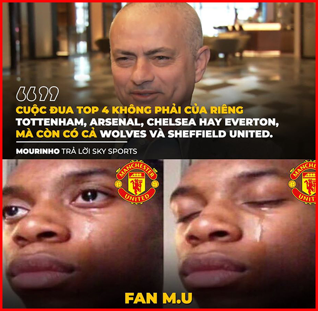 Phát biểu của Mourinho khiến fan MU không khỏi chạnh lòng.