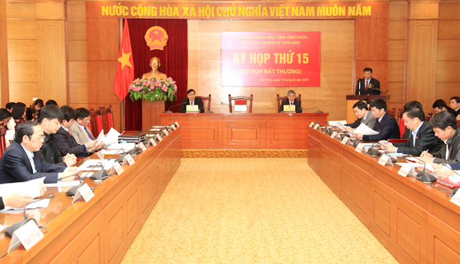 HĐND tỉnh Vĩnh Phúc khóa XVI, nhiệm kỳ 2016 - 2021 họp vào chiều 12/2.