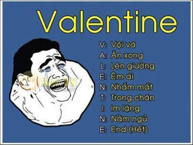 Ý nghĩa của từ Valentine là như thế này nhé các chế.