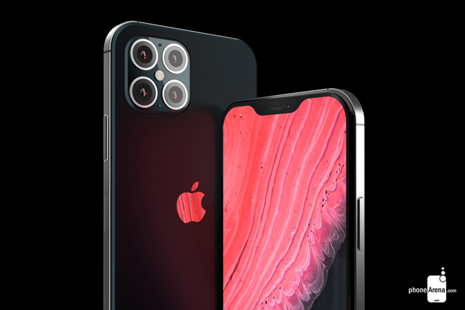 Ảnh concept iPhone 12 Pro với 4 camera sau.