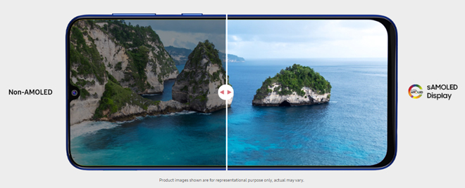 Màn hình sAMOLED mang lại khả năng hiển thị tốt hơn so với màn hình AMOLED thường.