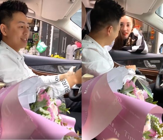 Chiếc xe ô tô mới cứng mà người chồng tặng vợ nhân ngày Valentine.