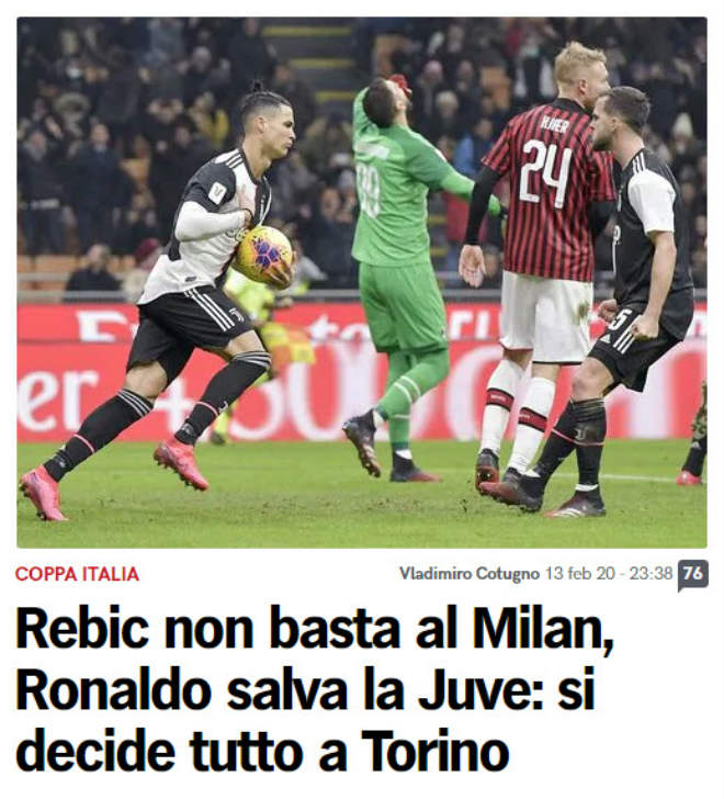 "Ronaldo giải cứu Juventus"