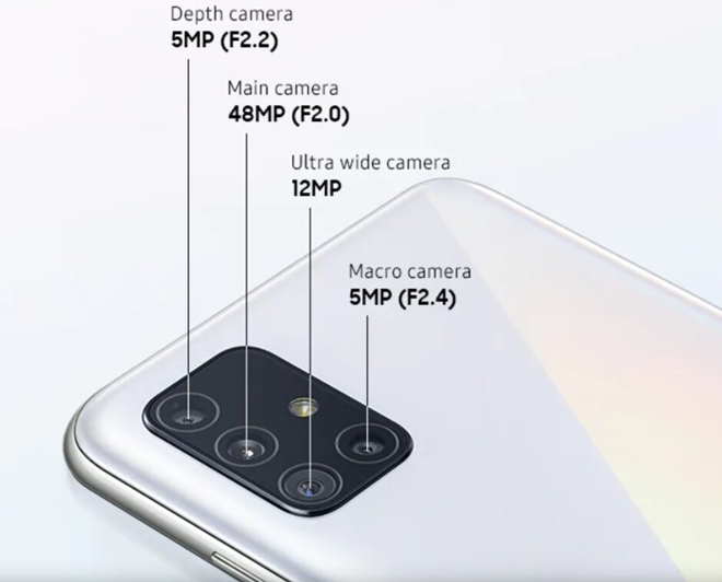 4 camera sau ấn tượng của Galaxy A51.