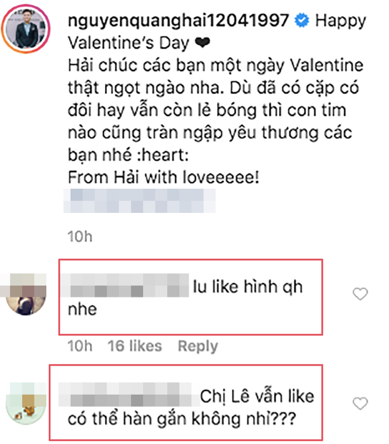 Fan phát hiện ra Nhật Lê like, "thả tim" hình ảnh của Quang Hải