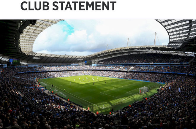 Man City ra thông cáo chính thức về việc bị UEFA xử phạt